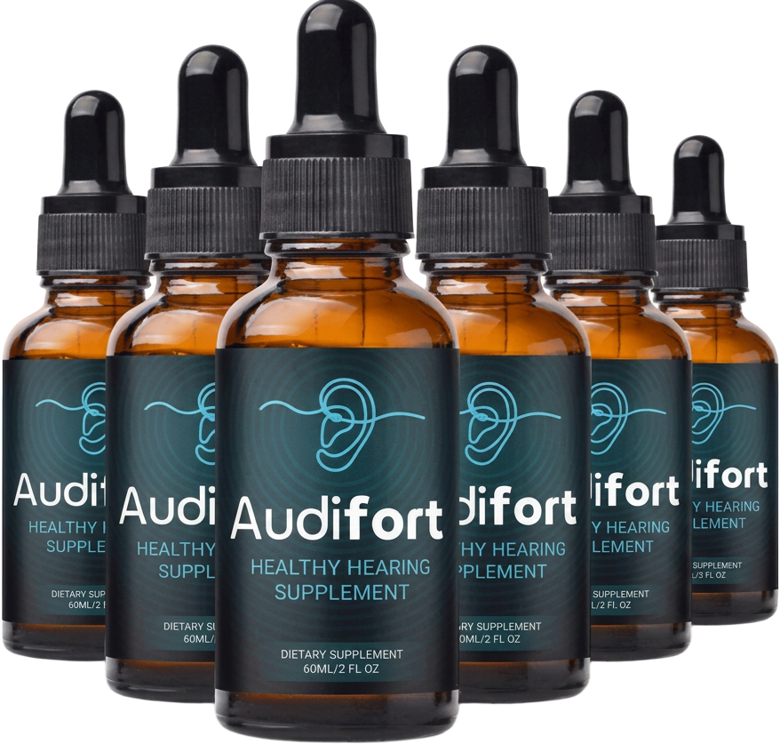 Audifort healthy hearing supplement bottles